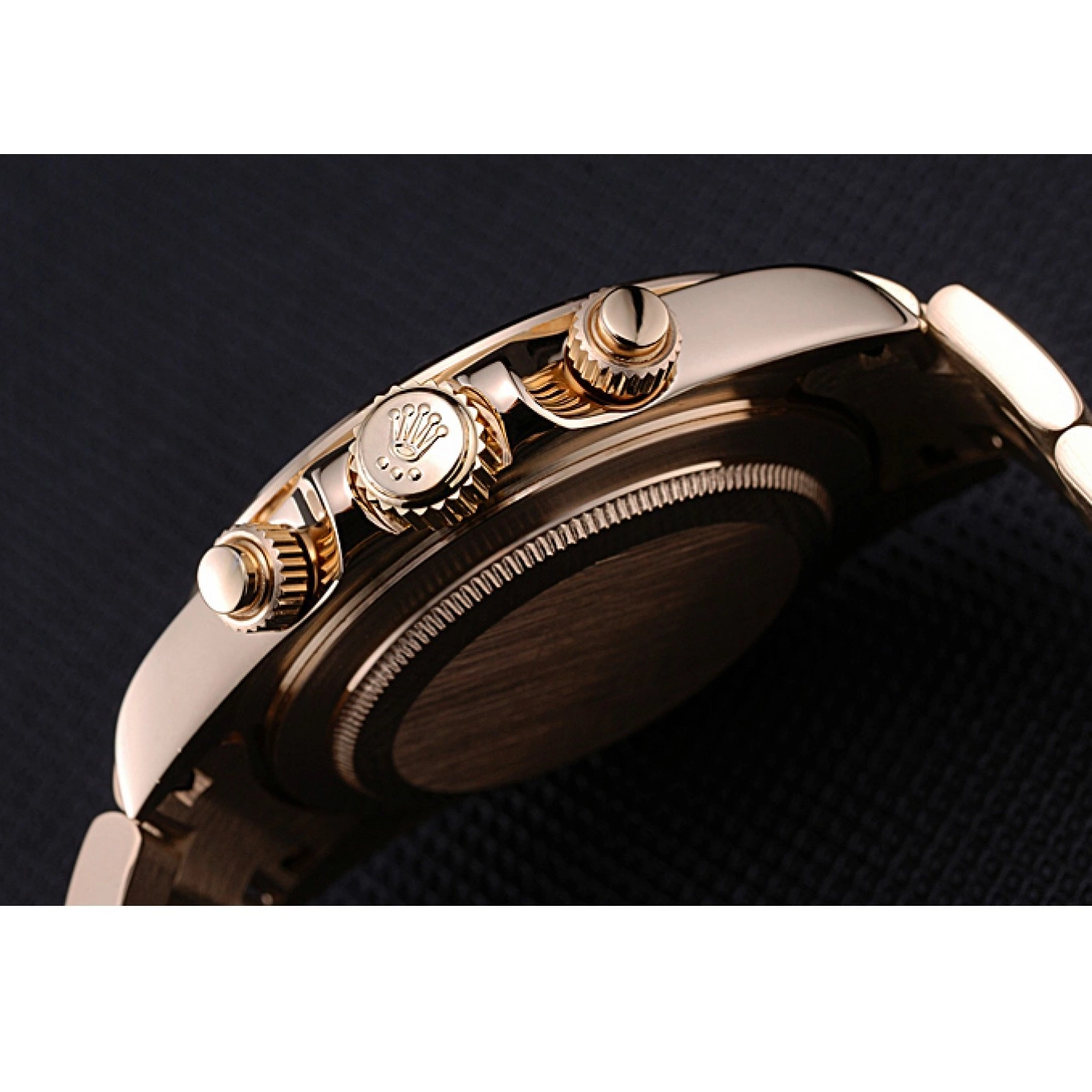 Good copy rolex watches White Rolex Black Daytona Cosmograph Gold 622548 Subdials with Bracelet 0520